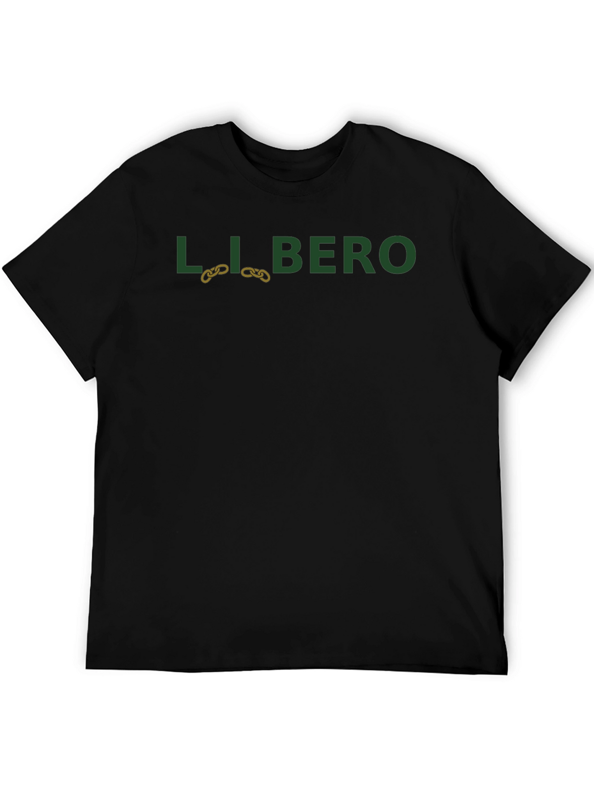 Libero Graphic Print Black T-Shirt