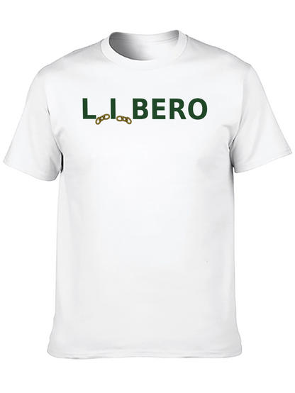 Libero Graphic Print Black T-Shirt