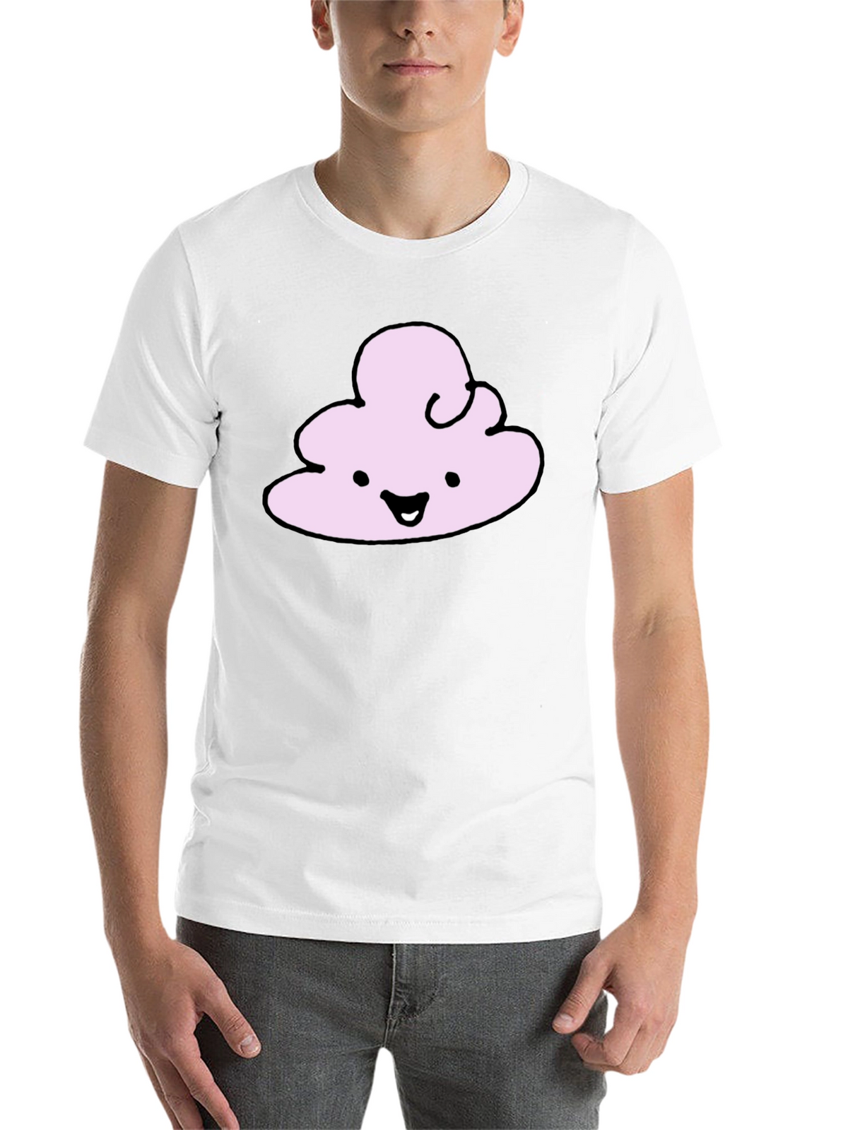 Cute Cloud Graphic T-Shirt - Black Cotton Tee