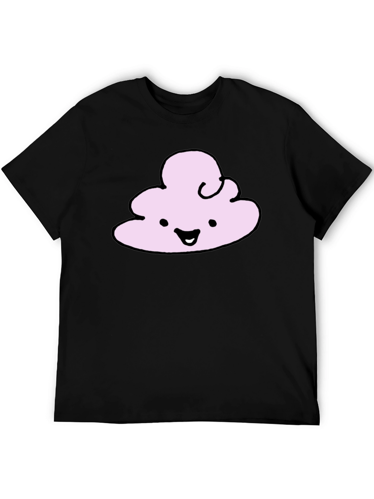 Cute Cloud Graphic T-Shirt - Black Cotton Tee