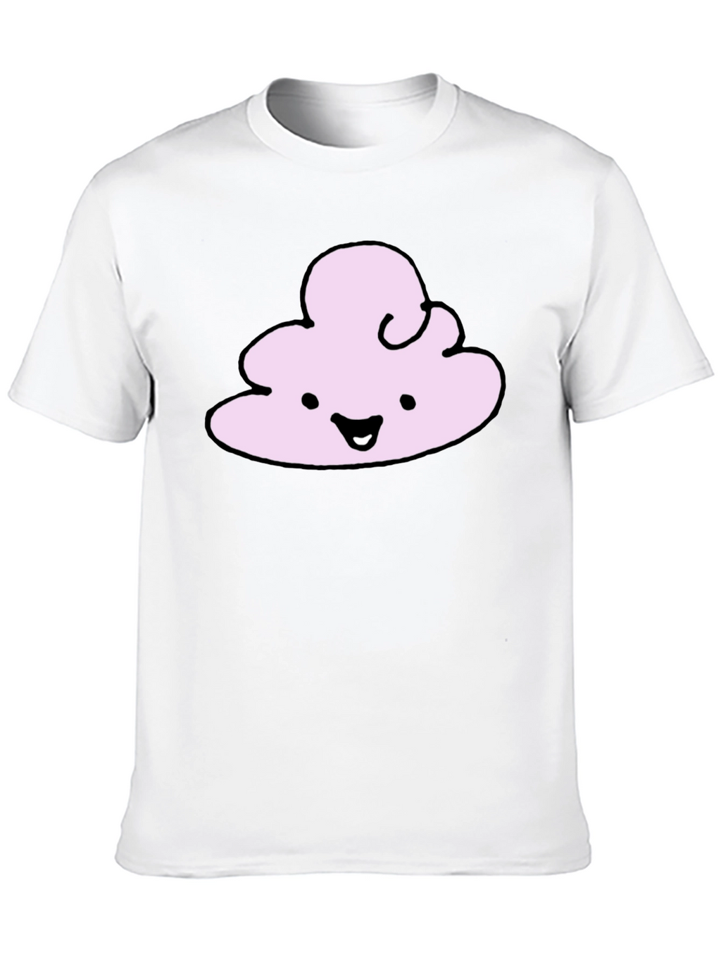 Cute Cloud Graphic T-Shirt - Black Cotton Tee