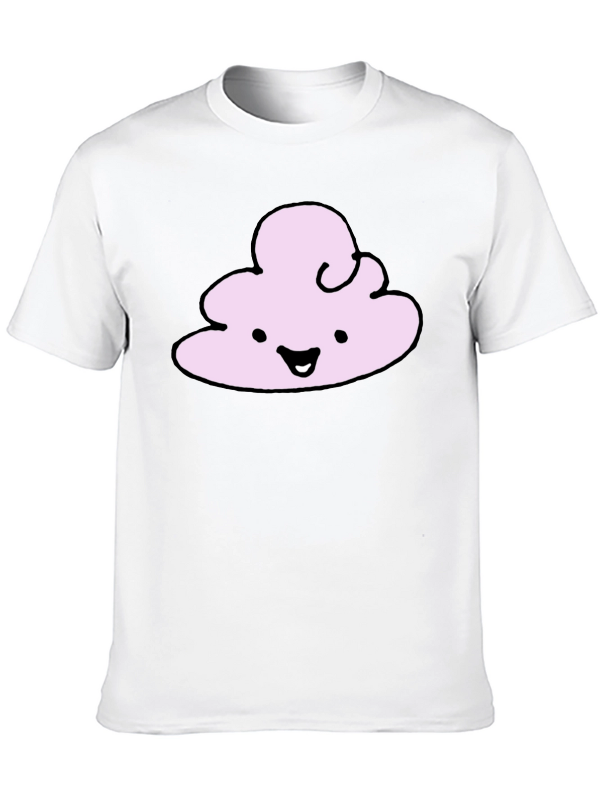 Cute Cloud Graphic T-Shirt - Black Cotton Tee