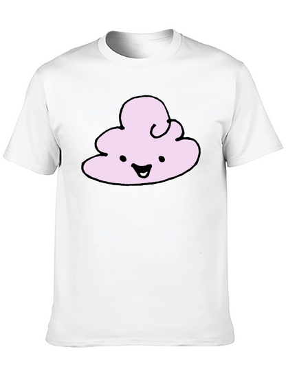 Cute Cloud Graphic T-Shirt - Black Cotton Tee