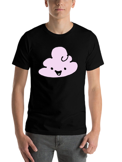 Cute Cloud Graphic T-Shirt - Black Cotton Tee