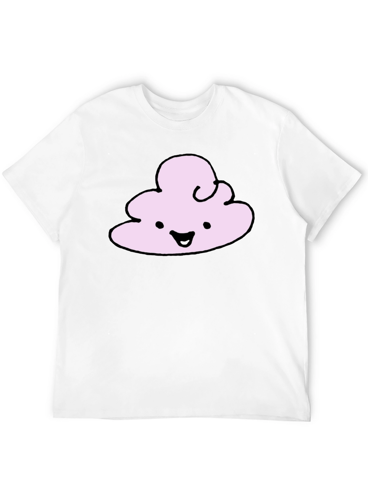 Cute Cloud Graphic T-Shirt - Black Cotton Tee