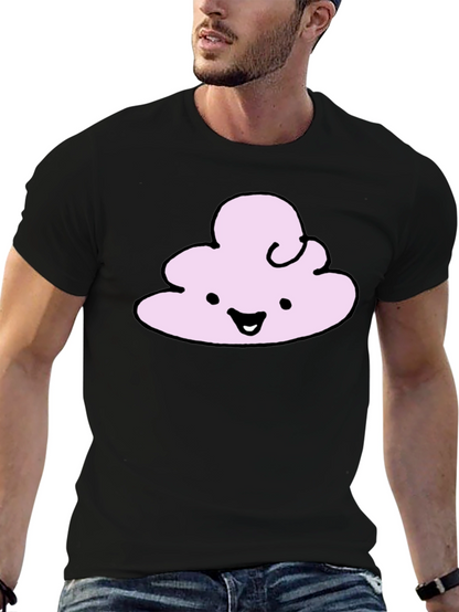 Cute Cloud Graphic T-Shirt - Black Cotton Tee