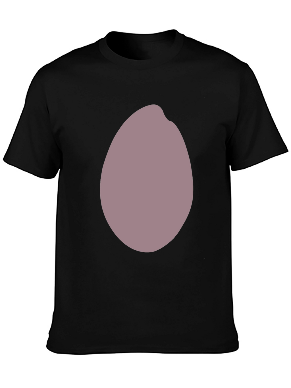 Mens Black T-Shirt with Unique Oval Graphic