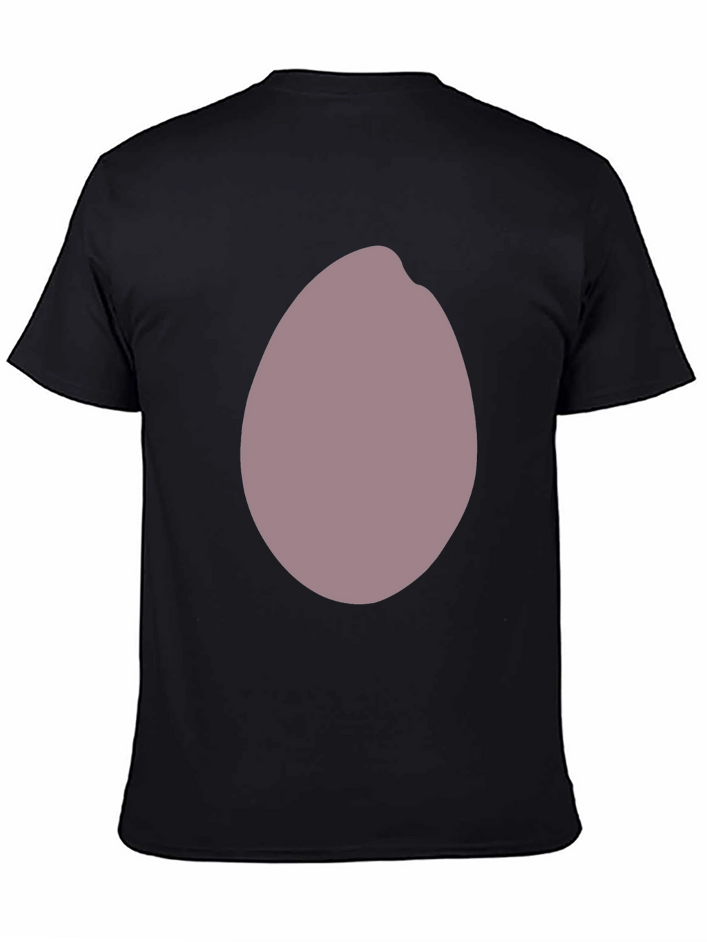 Mens Black T-Shirt with Unique Oval Graphic