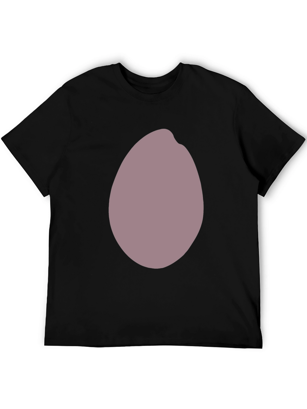 Mens Black T-Shirt with Unique Oval Graphic