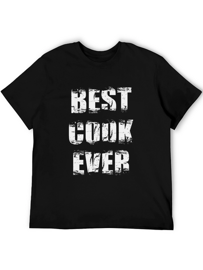 Best Cook Ever T-Shirt - Black Crew Neck
