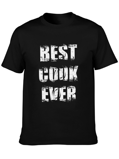 Best Cook Ever T-Shirt - Black Crew Neck