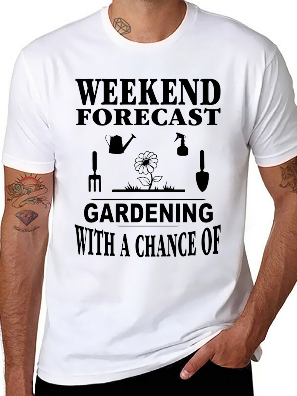 Gardening Forecast T-Shirt - Weekend Gardener Apparel