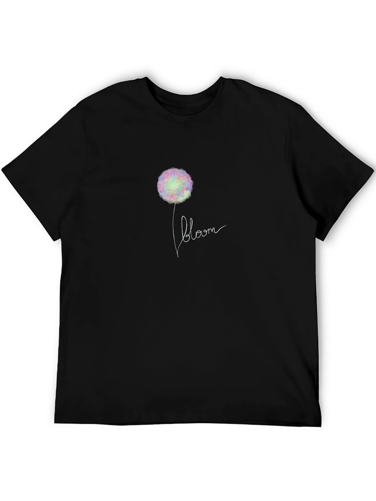 Bloom Graphic Print Black T-Shirt