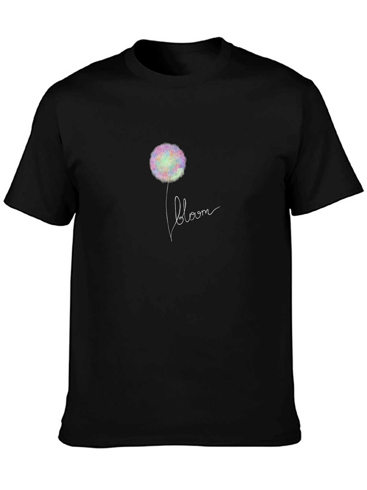 Bloom Graphic Print Black T-Shirt