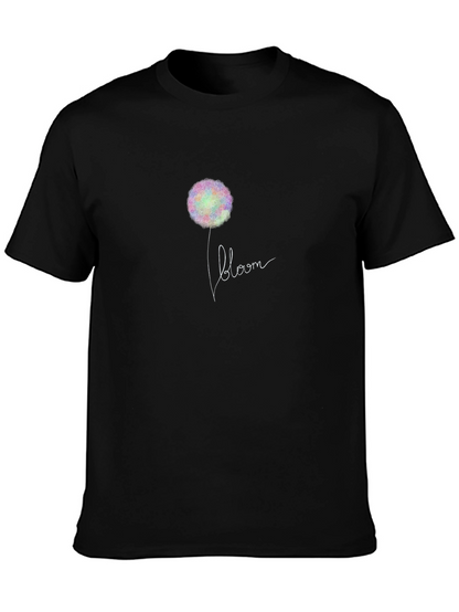 Bloom Graphic Print Black T-Shirt