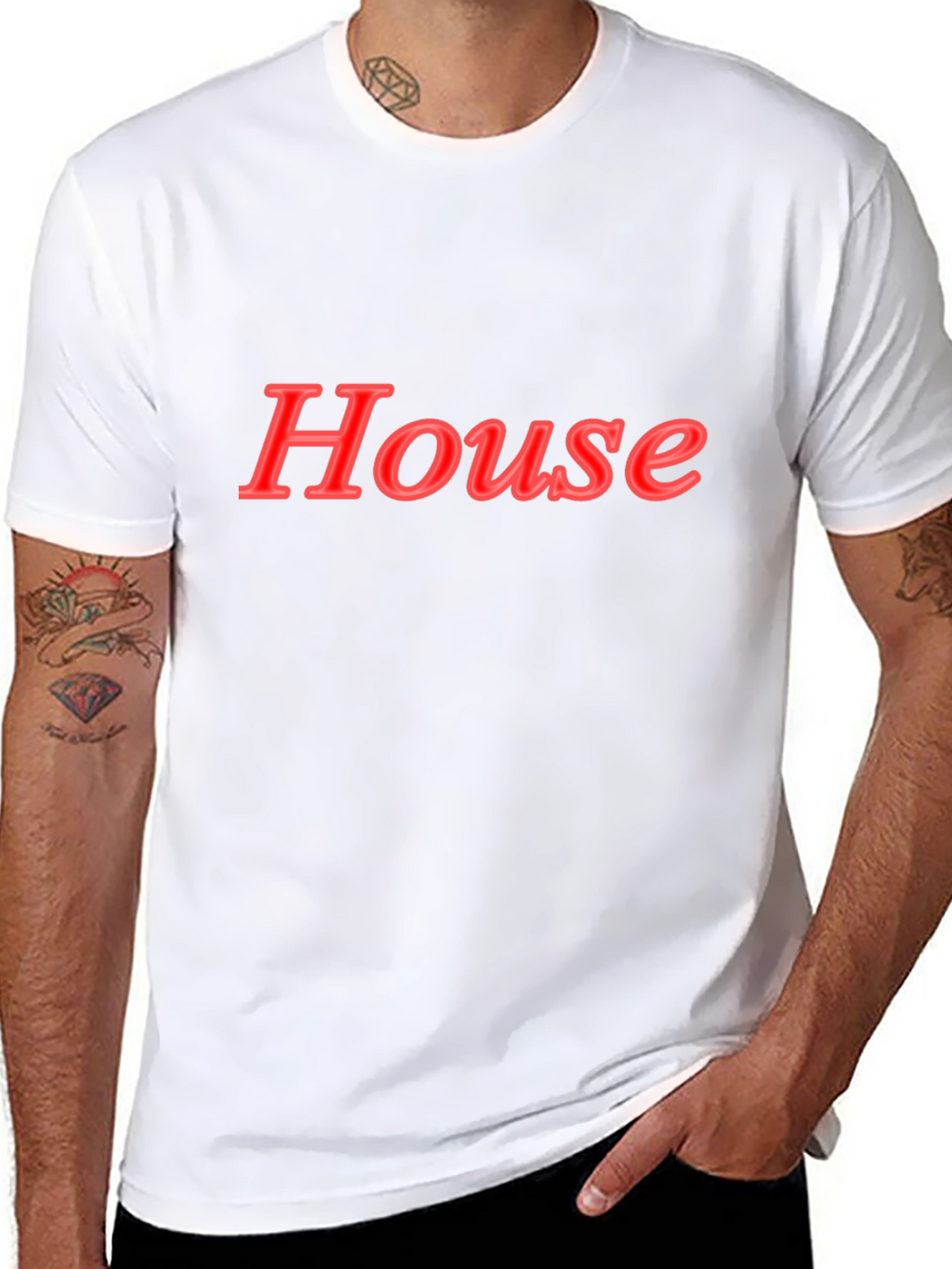 House Graphic Black T-Shirt