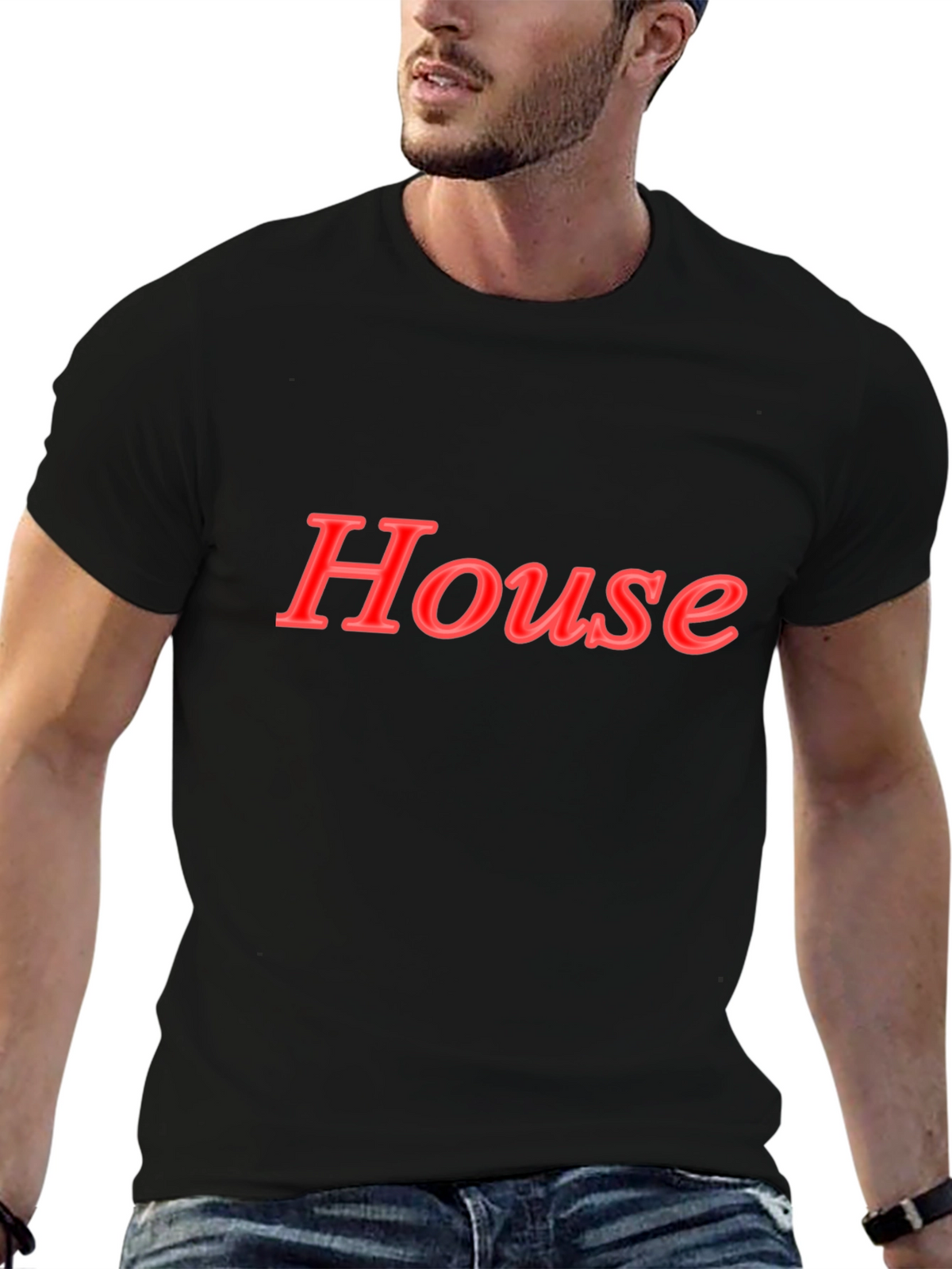 House Graphic Black T-Shirt