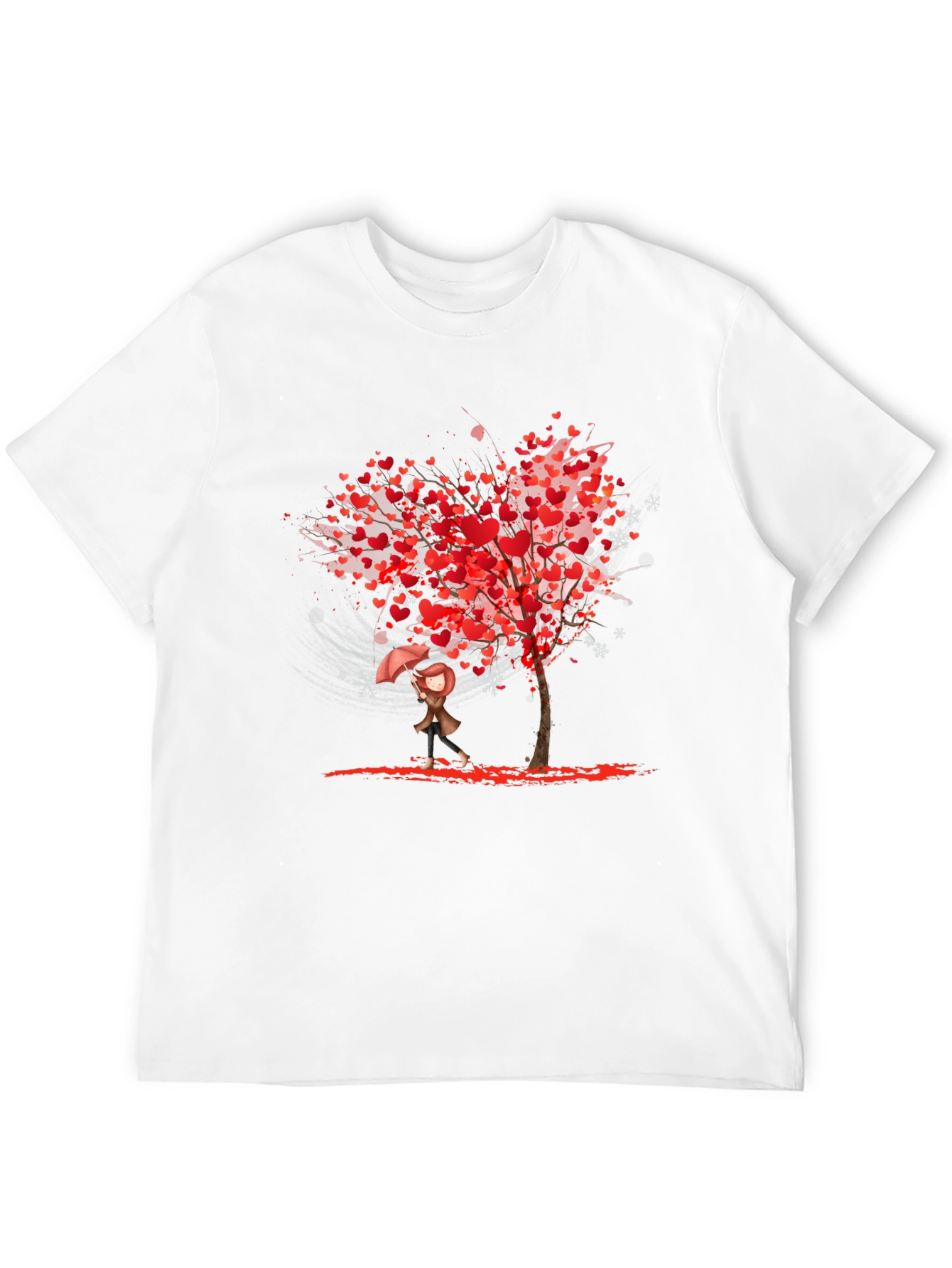 Heart Tree Graphic Black T-Shirt