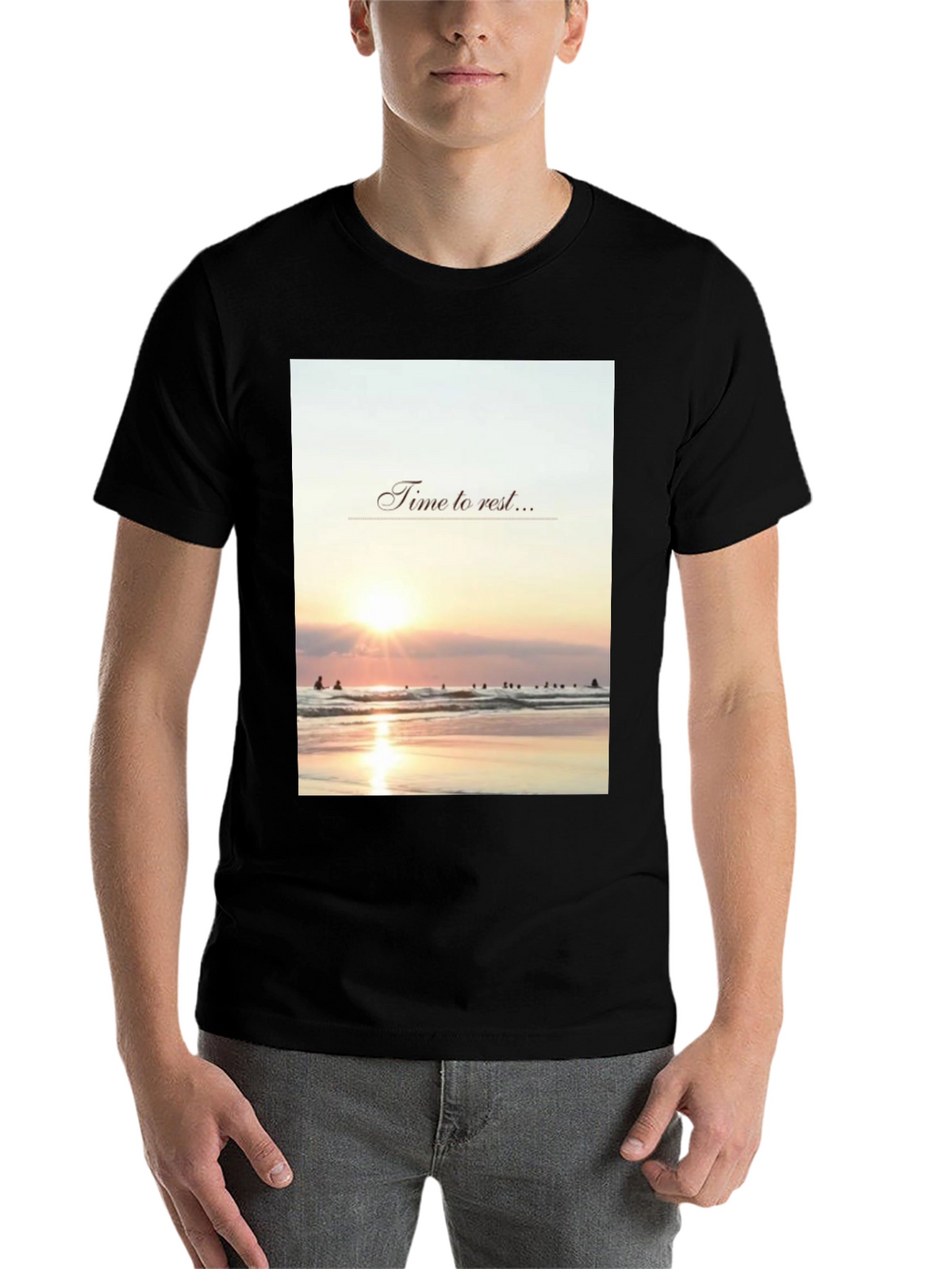 Relax Time T-Shirt - Beach Sunset Design