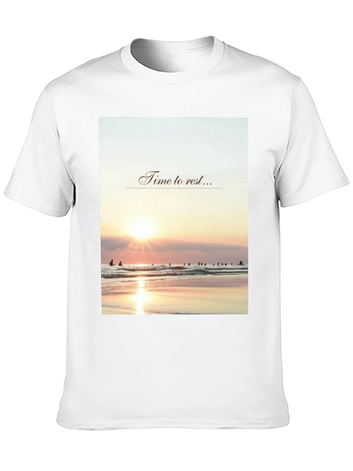 Relax Time T-Shirt - Beach Sunset Design