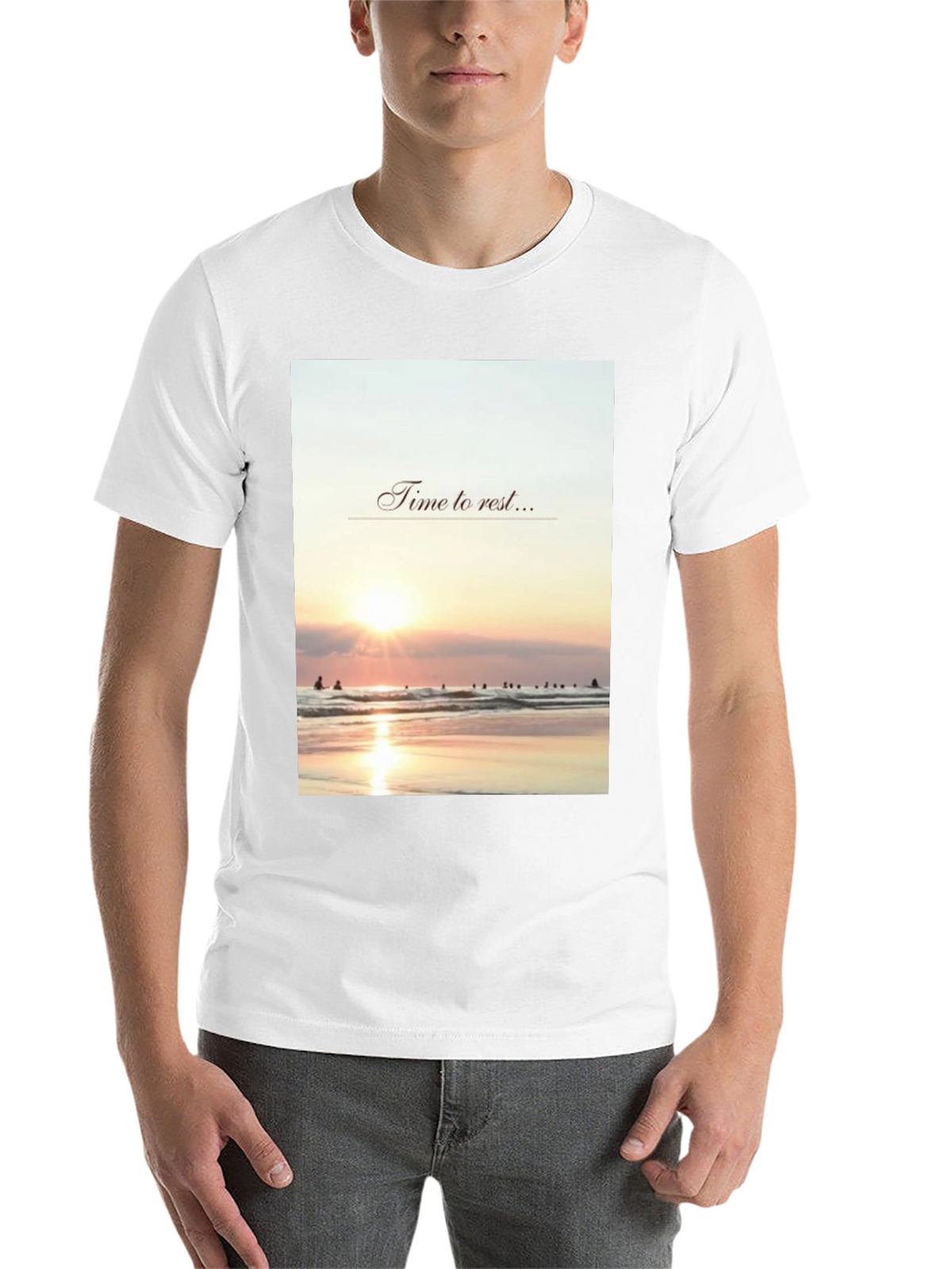 Relax Time T-Shirt - Beach Sunset Design