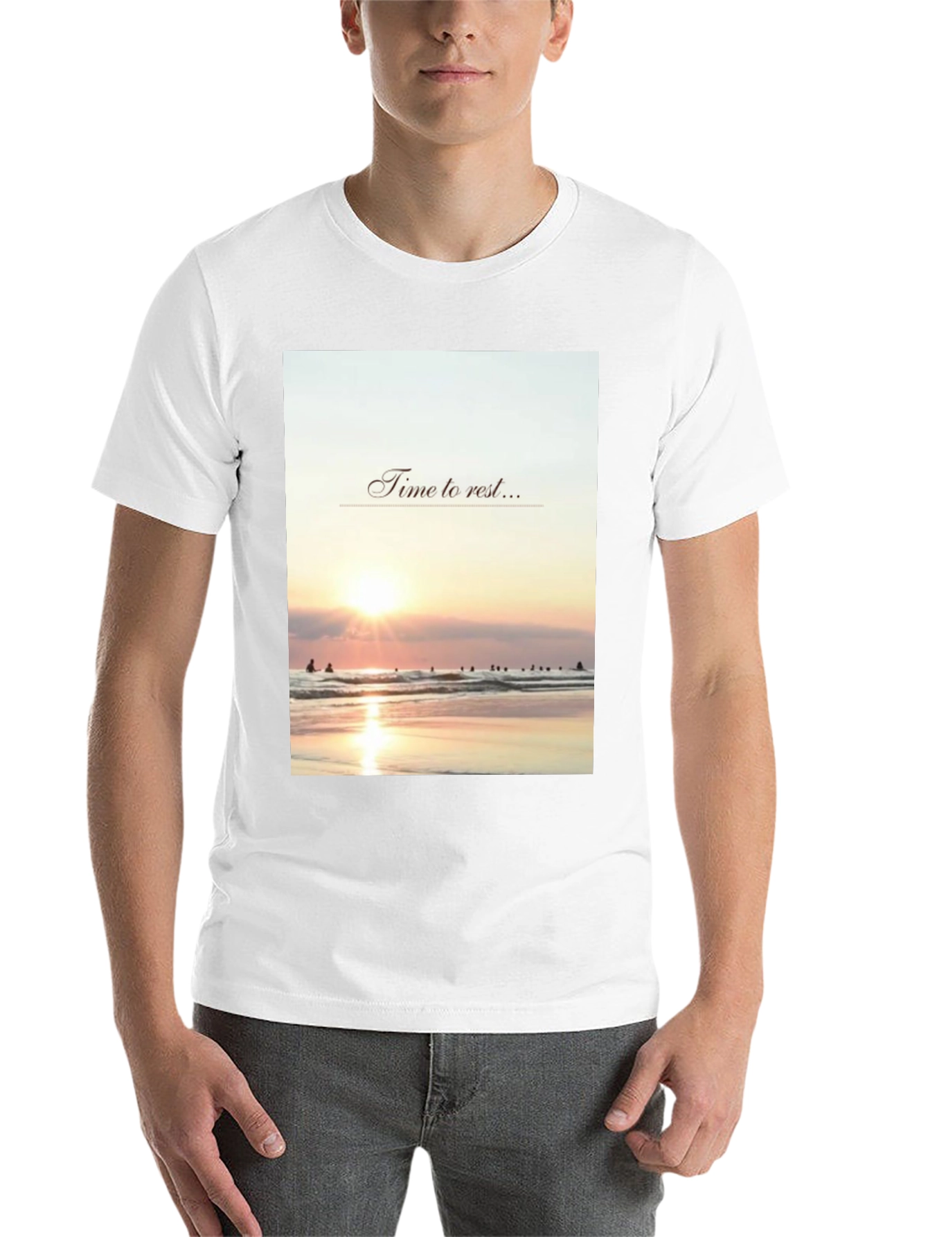 Relax Time T-Shirt - Beach Sunset Design