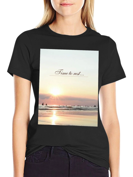 Relax Time T-Shirt - Beach Sunset Design