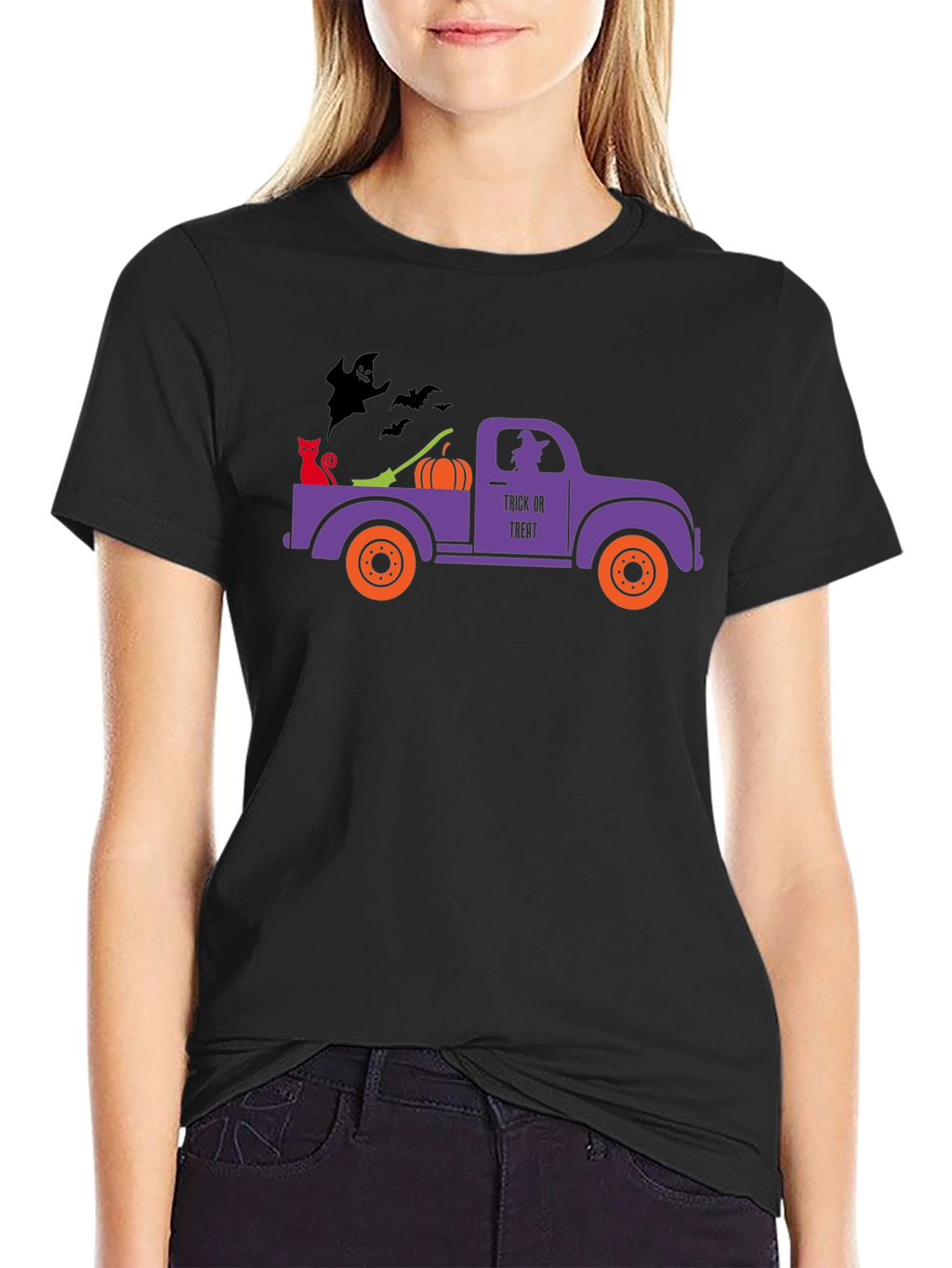 Halloween Truck T-Shirt - Spooky Season Apparel