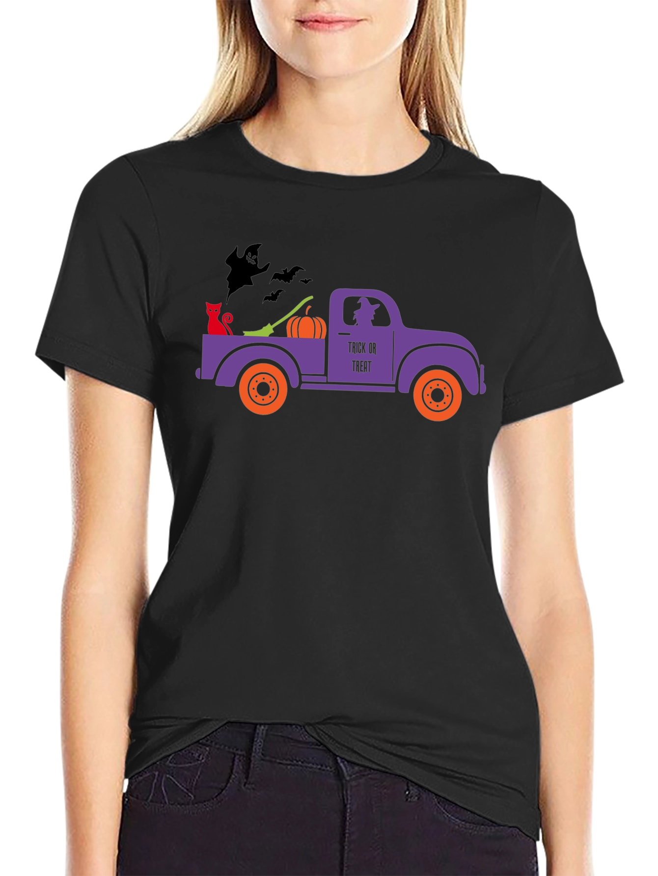Halloween Truck T-Shirt - Spooky Season Apparel