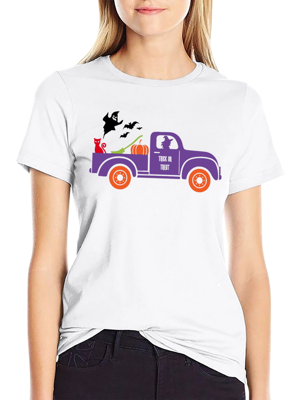 Halloween Truck T-Shirt - Spooky Season Apparel