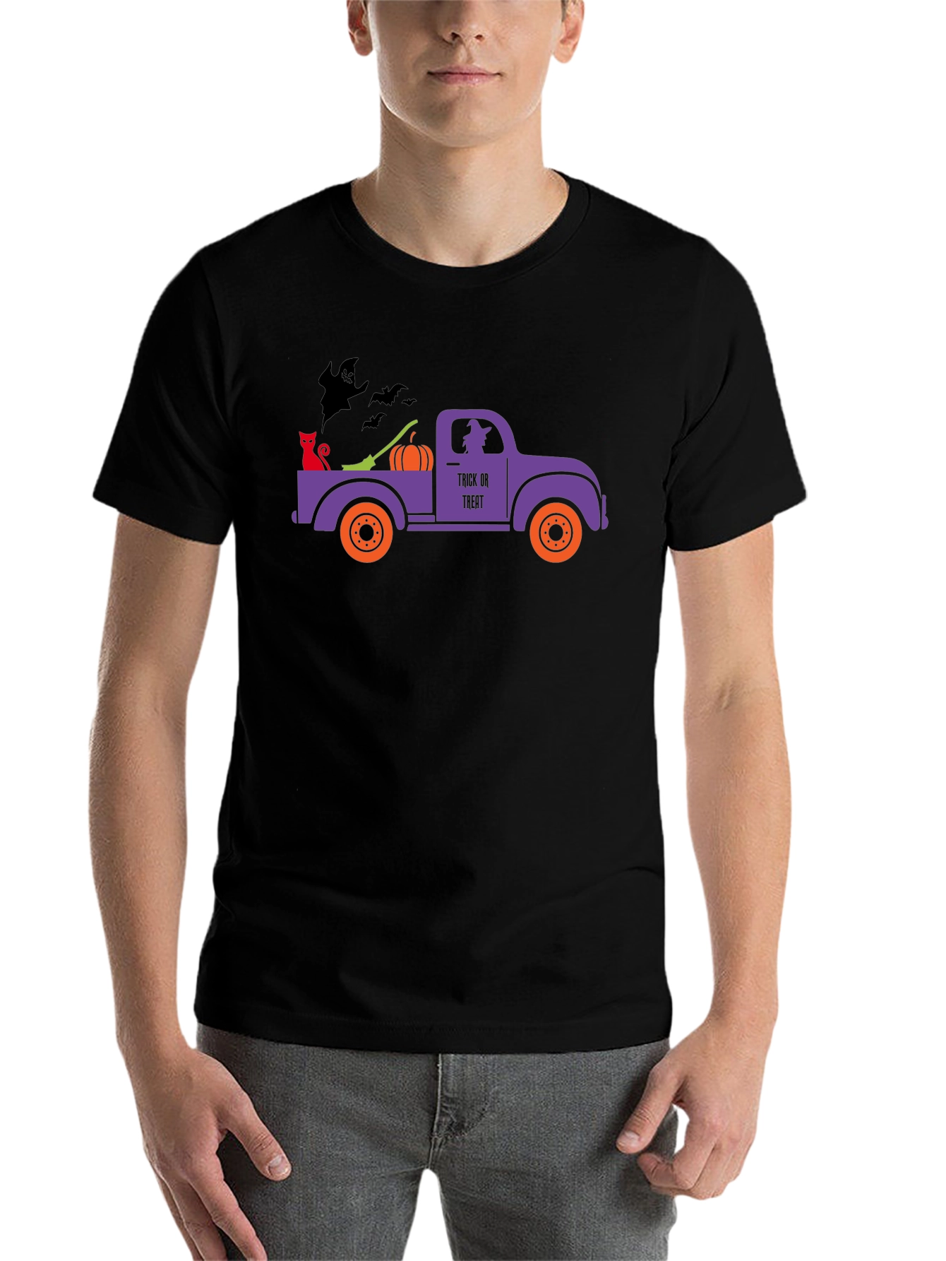 Halloween Truck T-Shirt - Spooky Season Apparel