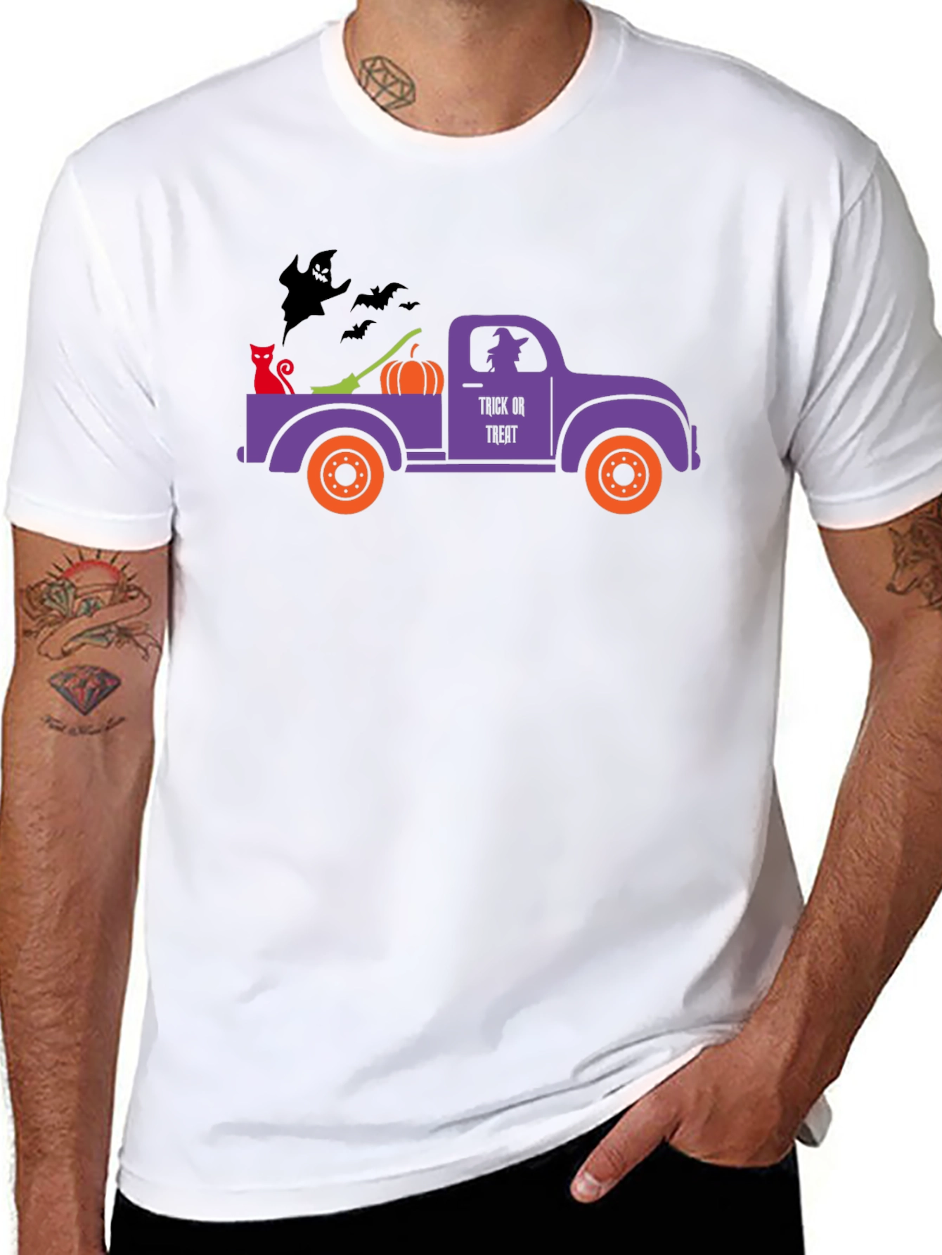 Halloween Truck T-Shirt - Spooky Season Apparel