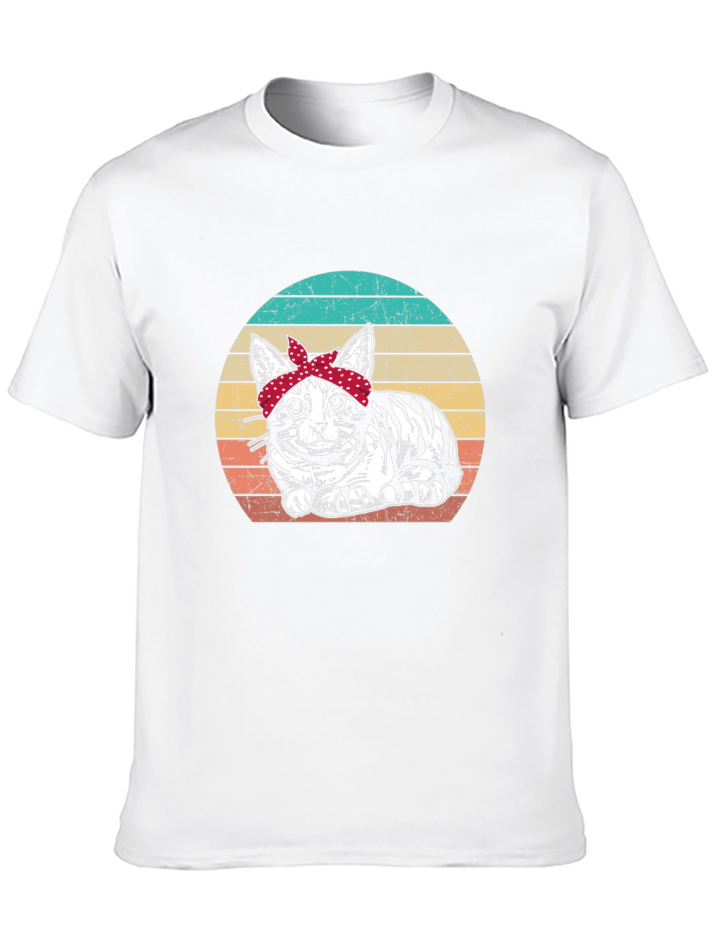 Retro Cat Bandana T-Shirt