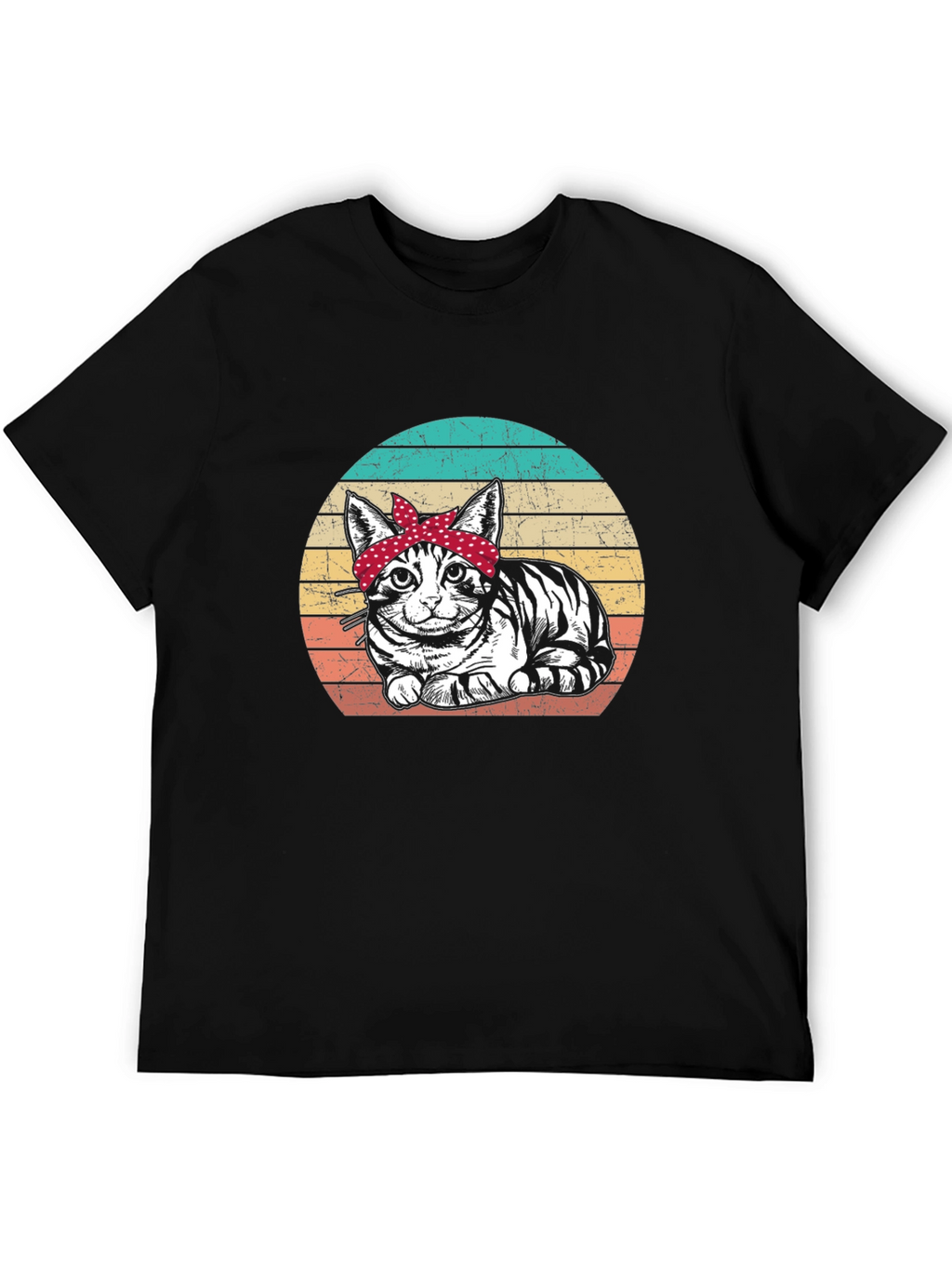 Retro Cat Bandana T-Shirt