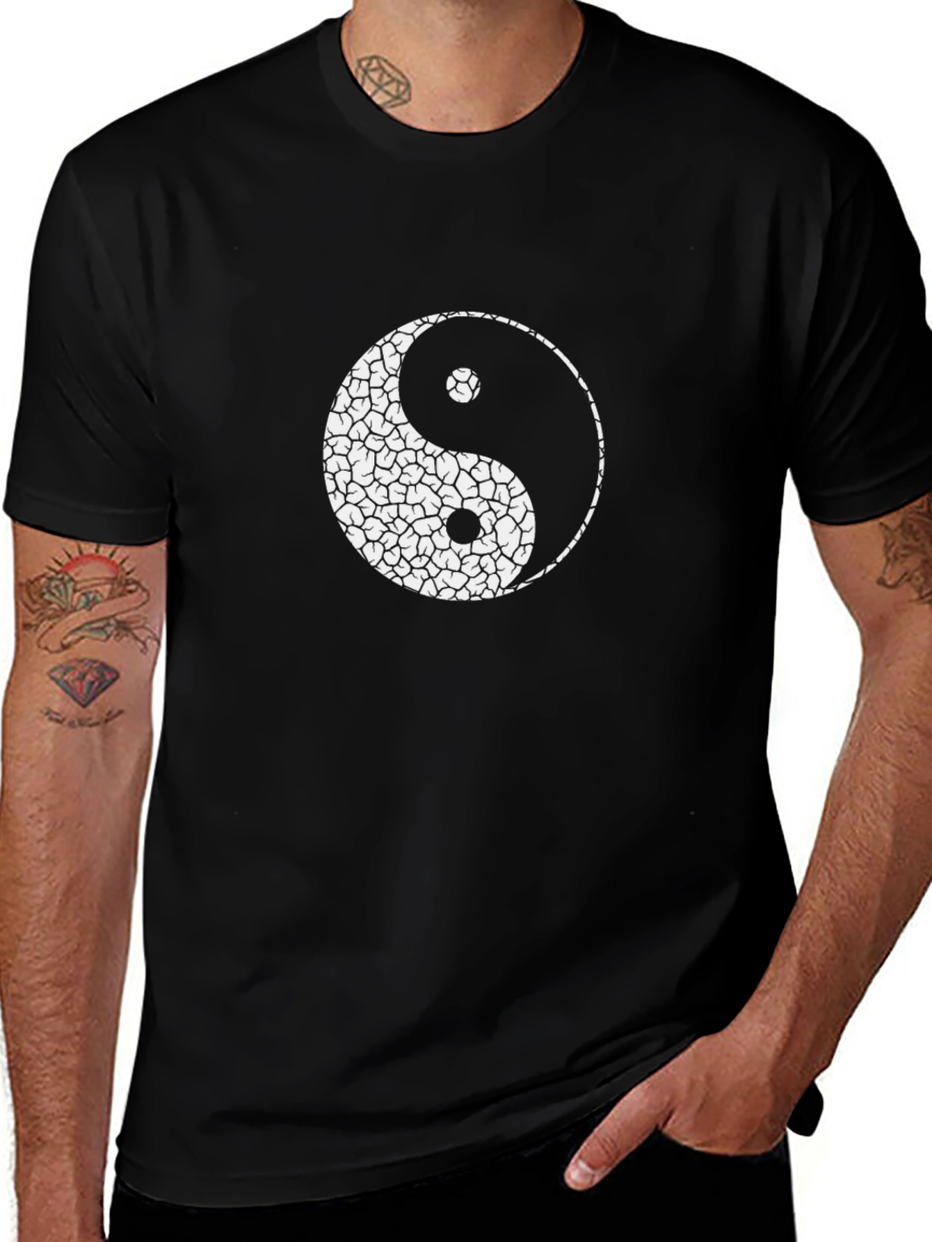 Yin Yang Graphic T-Shirt - Unisex Black Tee