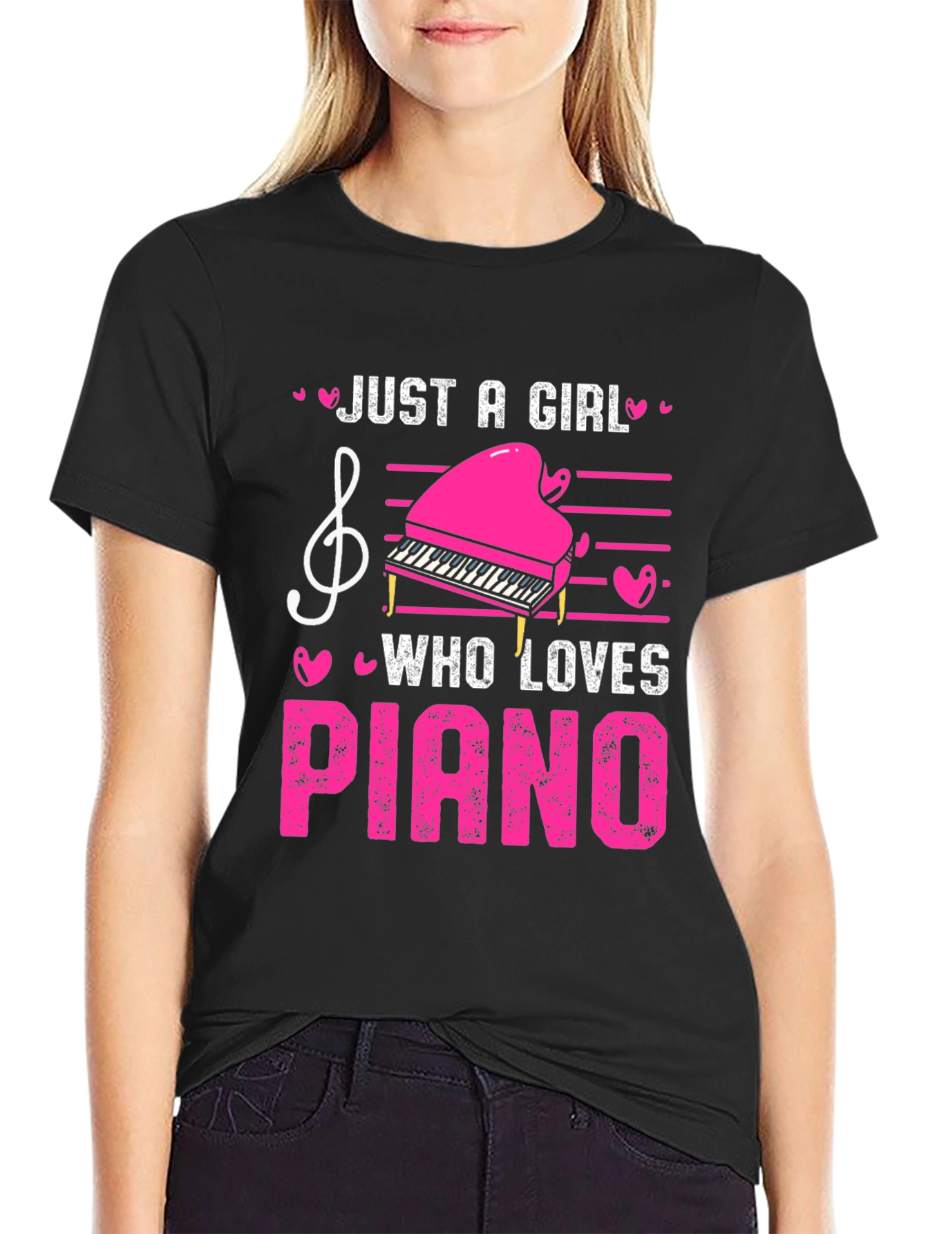 Just A Girl Who Loves Piano T-Shirt