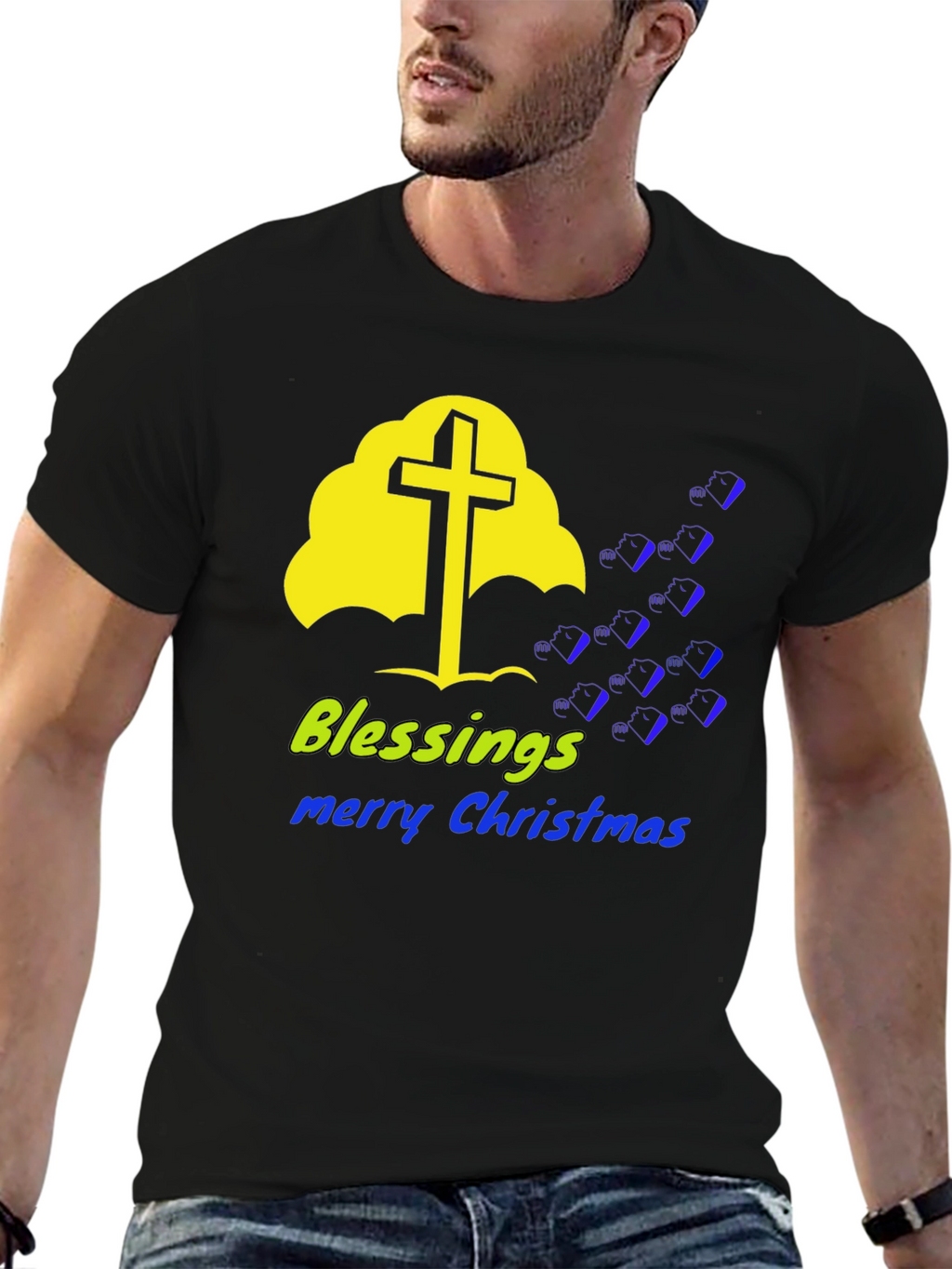 Blessings Merry Christmas Graphic Tee