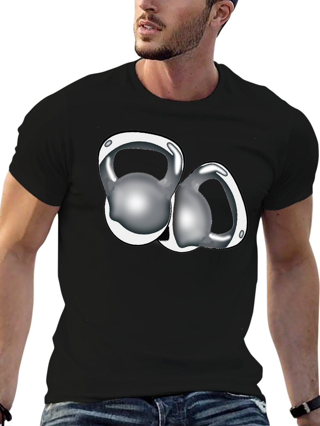 Kettlebell Graphic Black T-Shirt