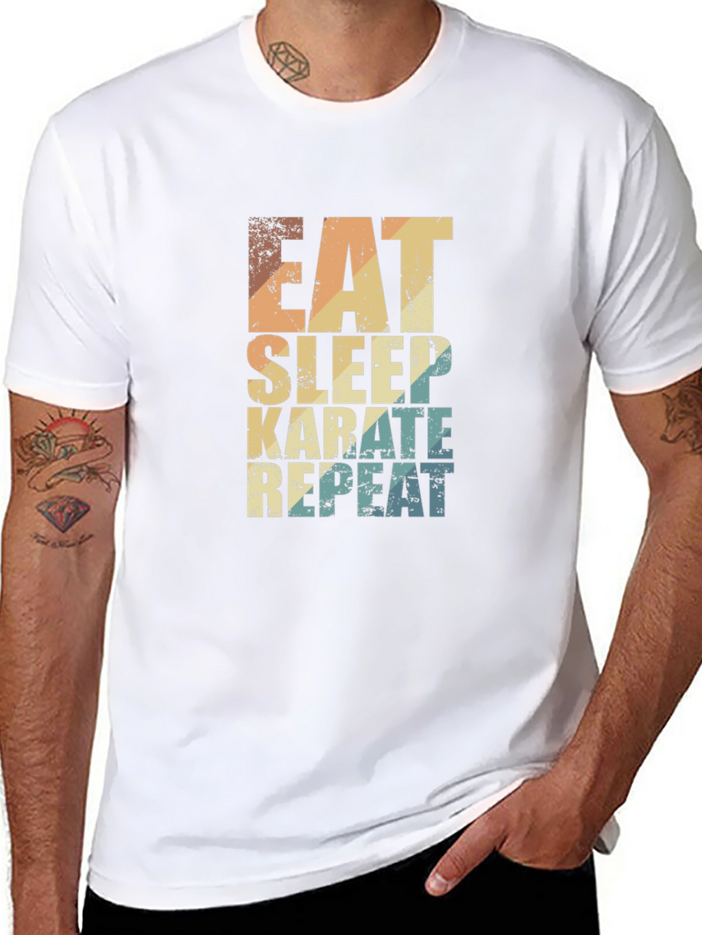 Eat Sleep Karate Repeat Graphic Tee