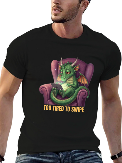 Tired Dragon T-Shirt - Funny Graphic Tee
