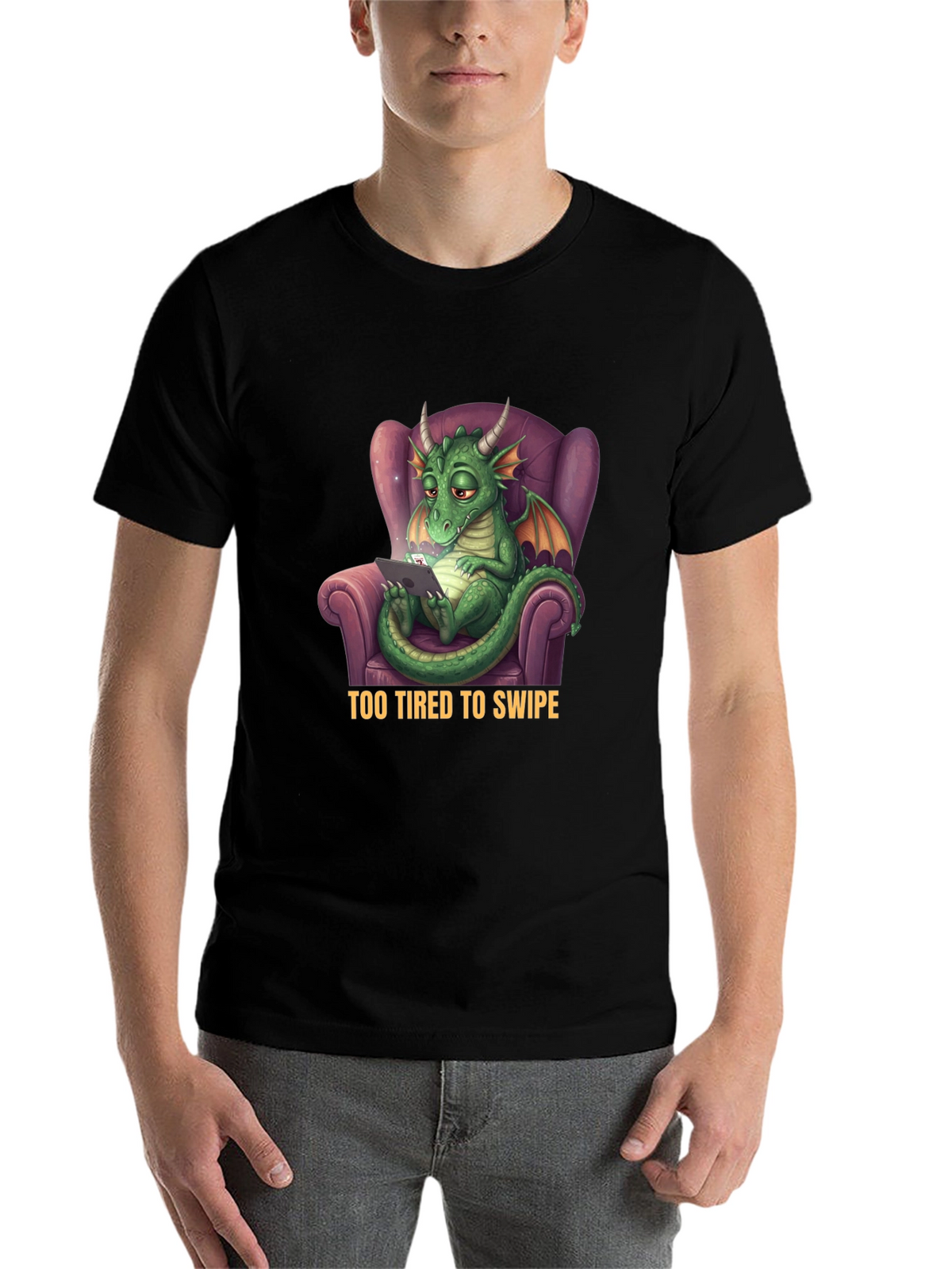 Tired Dragon T-Shirt - Funny Graphic Tee