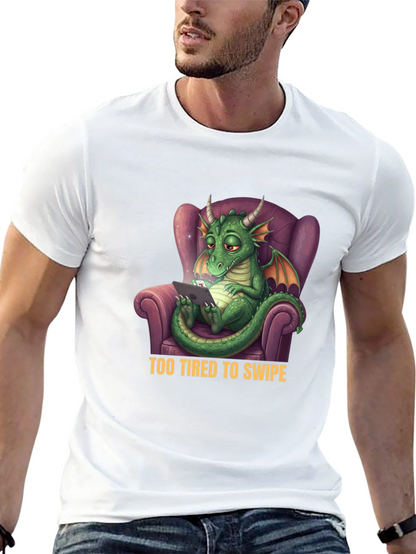 Tired Dragon T-Shirt - Funny Graphic Tee
