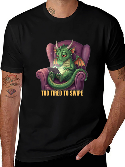 Tired Dragon T-Shirt - Funny Graphic Tee