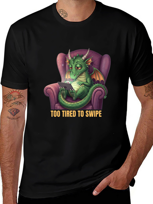 Tired Dragon T-Shirt - Funny Graphic Tee