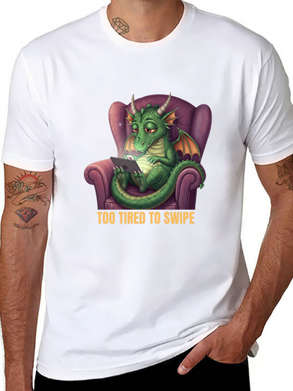 Tired Dragon T-Shirt - Funny Graphic Tee