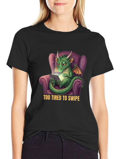 Tired Dragon T-Shirt - Funny Graphic Tee