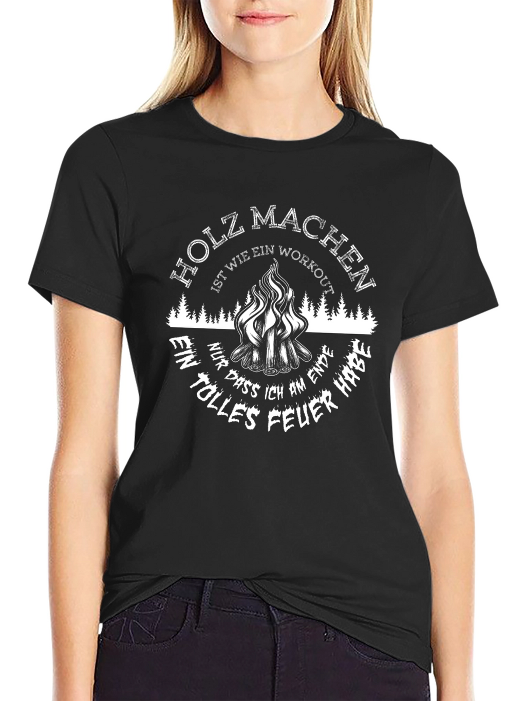 Holz Machen Workout Black T-Shirt