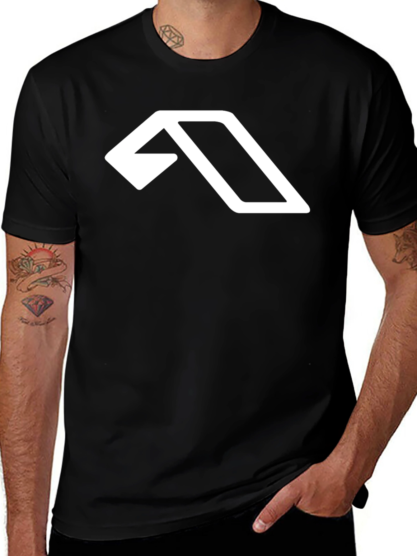 Geometric Logo Black T-Shirt