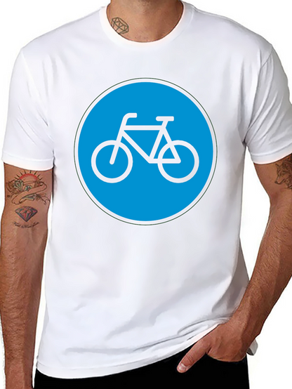 Bike Graphic T-Shirt - Black Cotton Blend Casual Tee