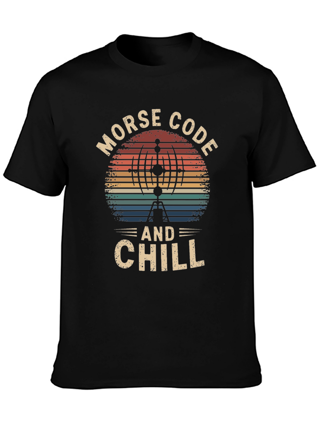 Morse Code and Chill Retro T-Shirt